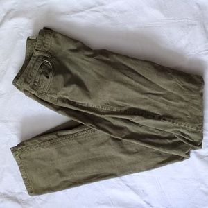 EUC corduroy jeans, olive green